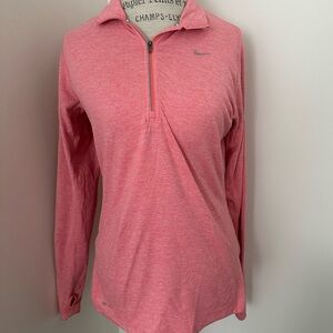 Nike Dri-Fit Half Zip Salmon Pink Medium